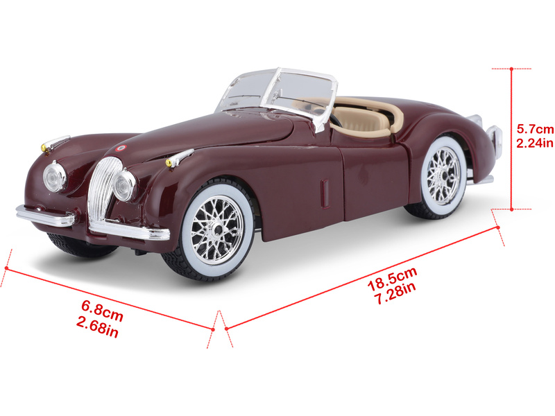 Bburago Jaguar XK 120 Roadster 1951 1:24 červená