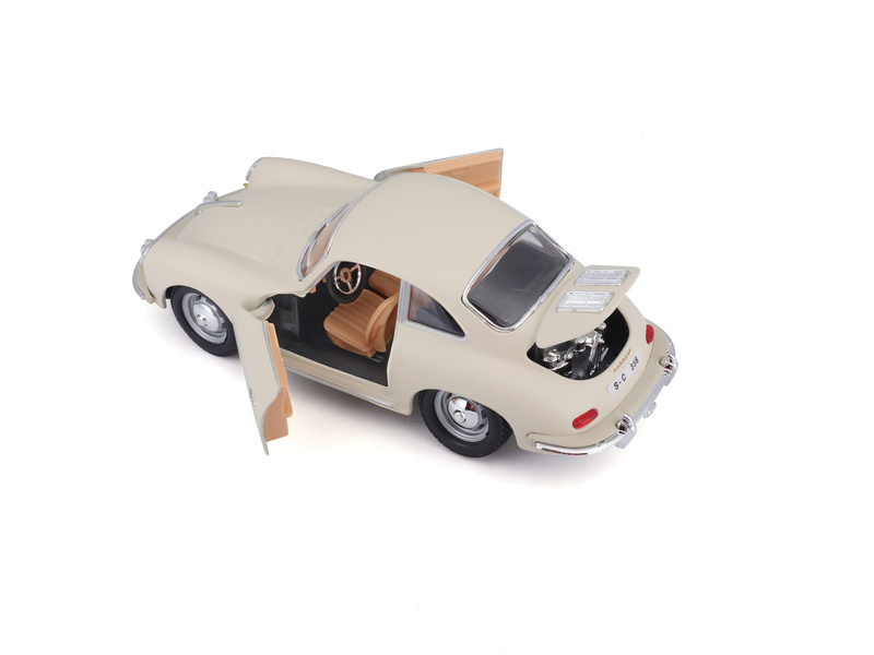 Bburago Porsche 356B Coupe 1961 1:24 krémová