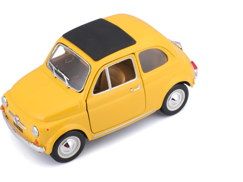 Bburago Fiat 500F 1965 1:24 žlutá