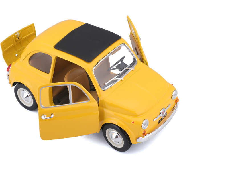 Bburago Fiat 500F 1965 1:24 žlutá