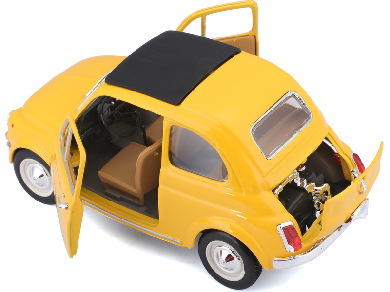Bburago Fiat 500F 1965 1:24 žlutá