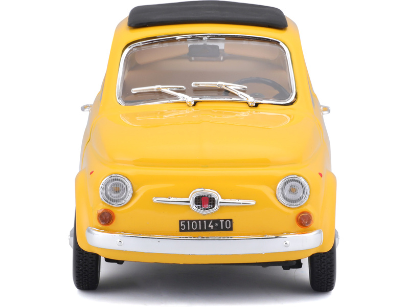 Bburago Fiat 500F 1965 1:24 žlutá