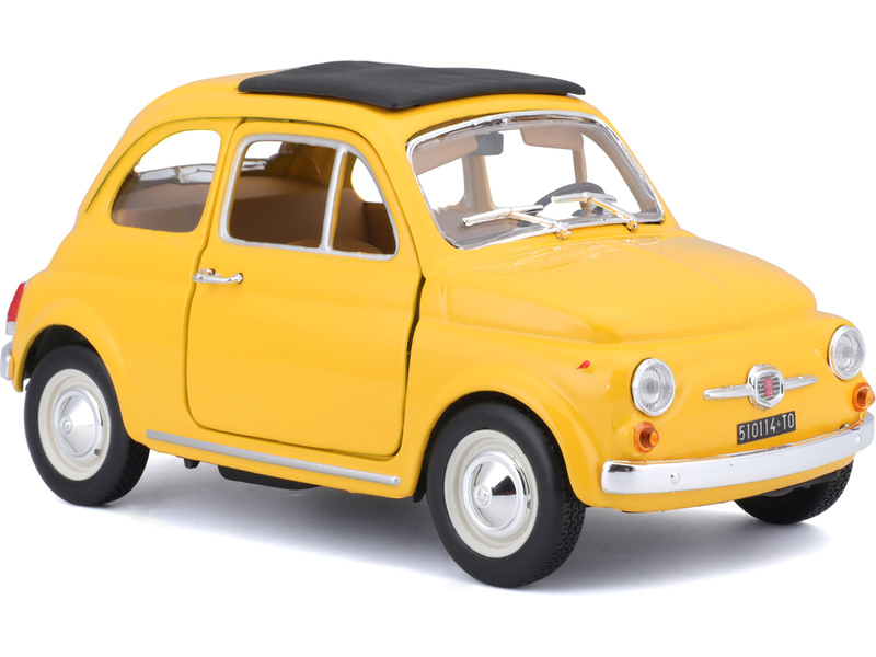 Bburago Fiat 500F 1965 1:24 žlutá