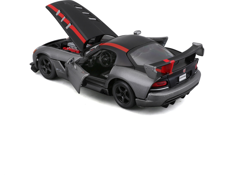 Bburago Dodge Viper SRT 10 ACR 1:24 šedá metalíza/matná černá