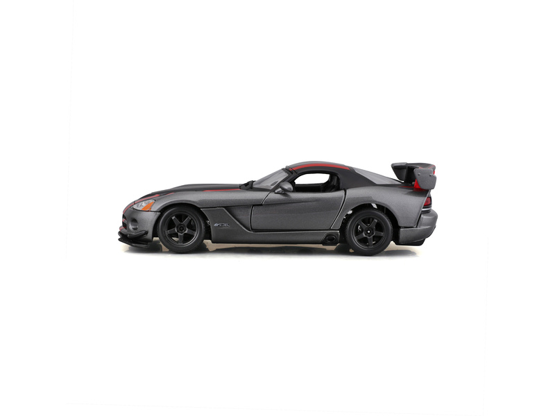 Bburago Dodge Viper SRT 10 ACR 1:24 šedá metalíza/matná černá