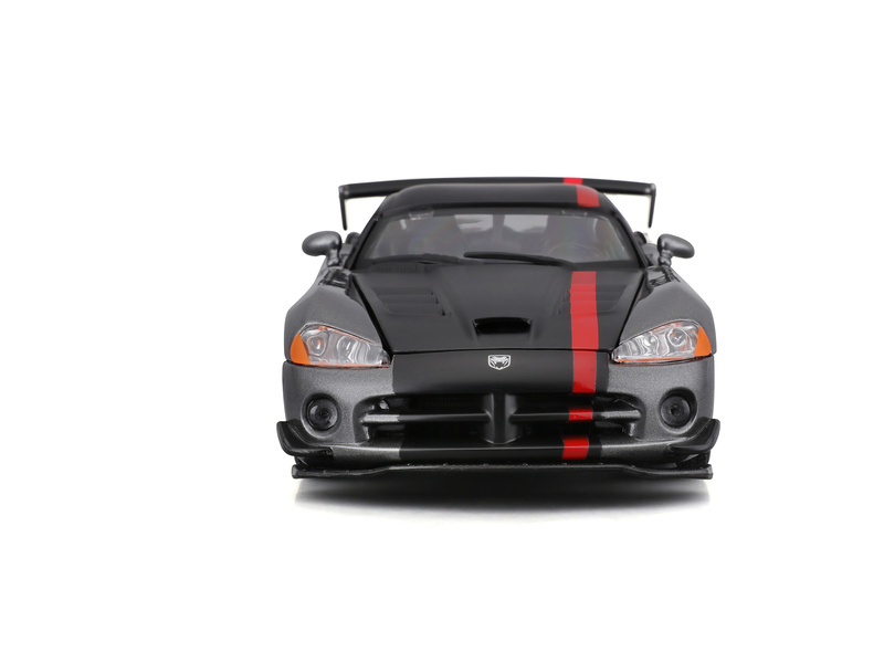 Bburago Dodge Viper SRT 10 ACR 1:24 šedá metalíza/matná černá