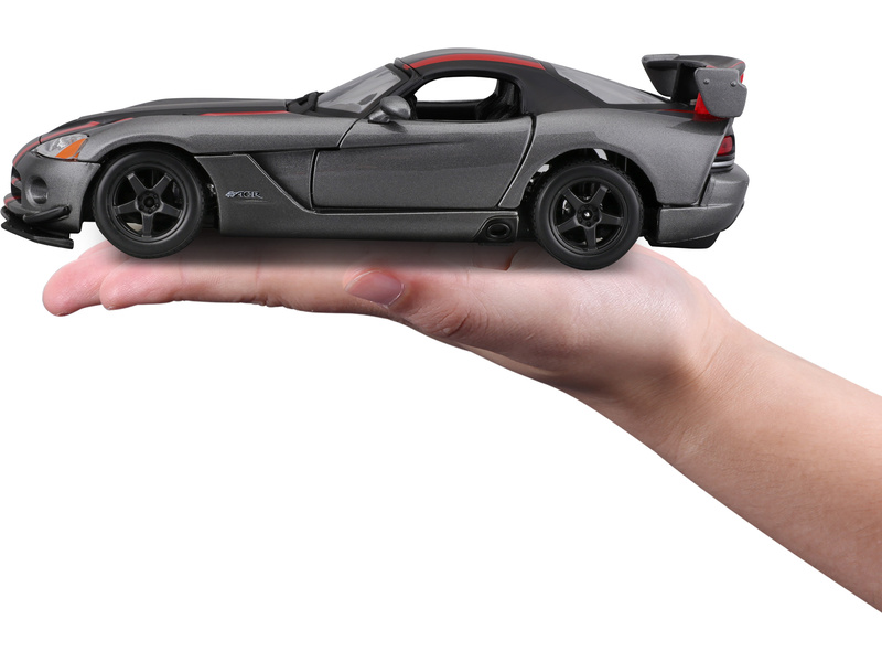 Bburago Dodge Viper SRT 10 ACR 1:24 šedá metalíza/matná černá