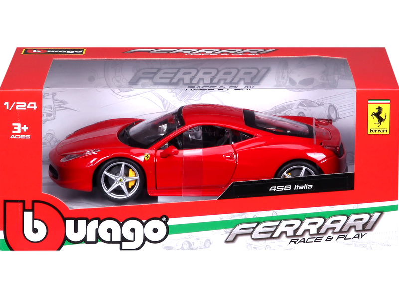 Bburago Ferrari 458 Italia 1:24 červená