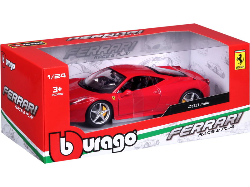 Bburago Ferrari 458 Italia 1:24 červená