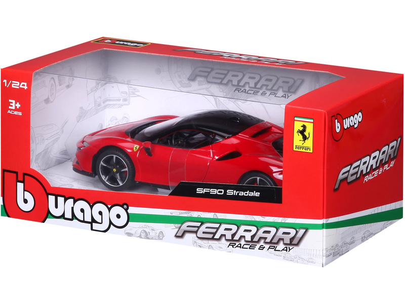 Bburago Ferrari SF90 Stradale 1:24 červená