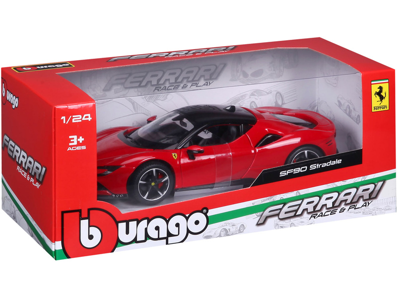 Bburago Ferrari SF90 Stradale 1:24 červená