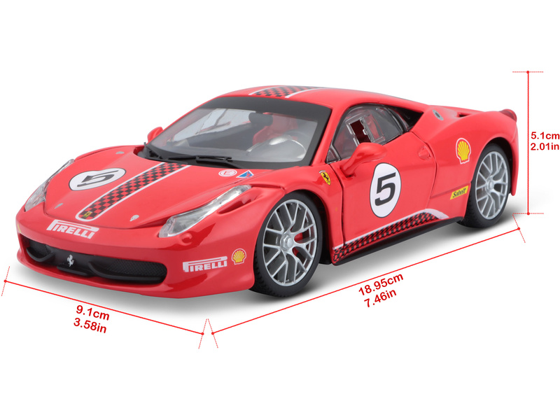 Bburago Ferrari 458 Challenge 1:24 červená