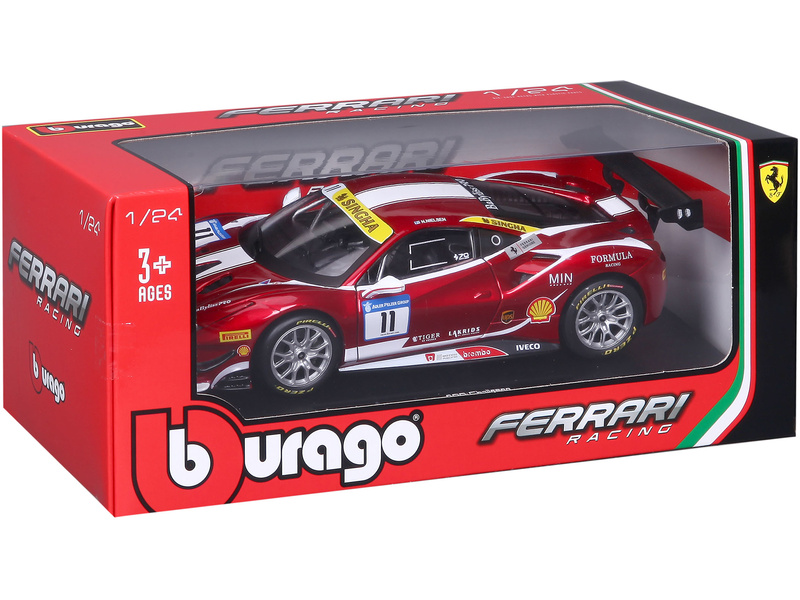 Bburago Ferrari 488 Challenge 2017 1:24 červená