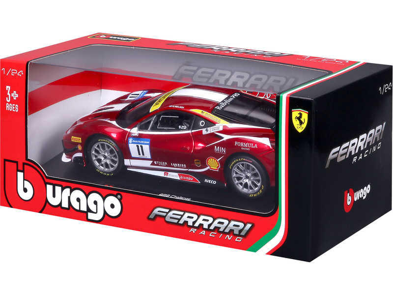 Bburago Ferrari 488 Challenge 2017 1:24 červená
