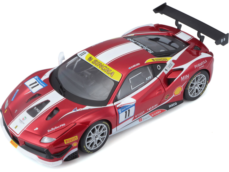 Bburago Ferrari 488 Challenge 2017 1:24 červená
