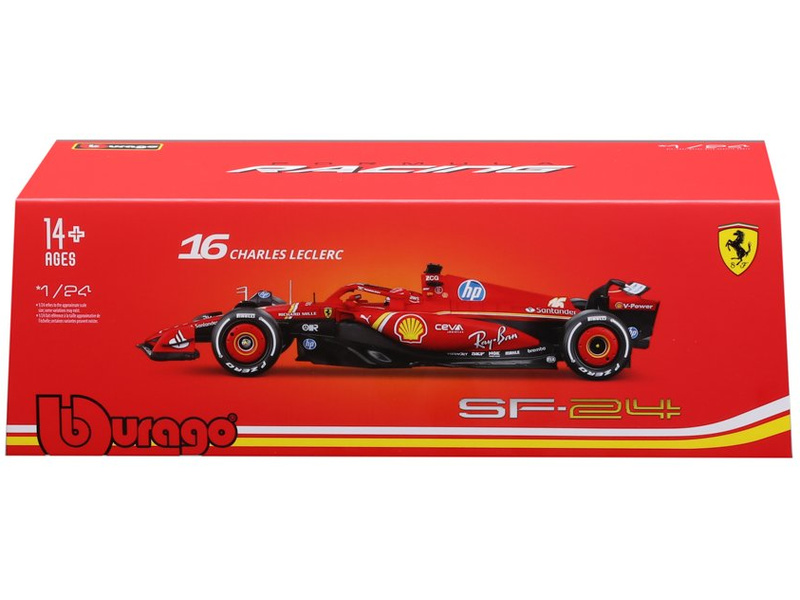 Bburago Ferrari SF-24 (2024) 1:24 #16 Leclerc (hardcase)