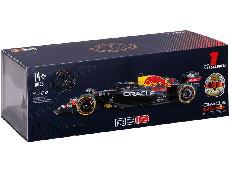 Bburago Oracle Red Bull Racing RB18 1:24 #1 Verstappen (hard case)