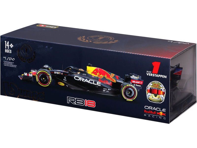 Bburago Oracle Red Bull Racing RB18 1:24 #1 Verstappen (hard case)