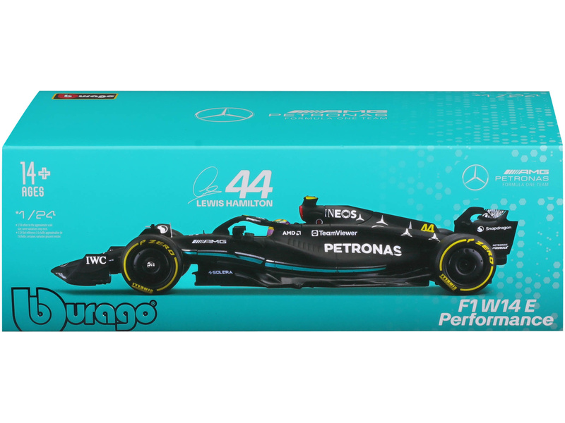 Bburago Mercedes-AMG Petronas W14 E 1:24 #44 Hamilton (hard case)