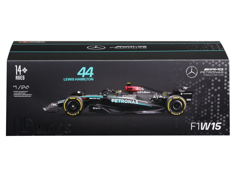 Bburago Mercedes-AMG Petronas W15 (2024) 1:24 #44 Hamilton (hardcase)