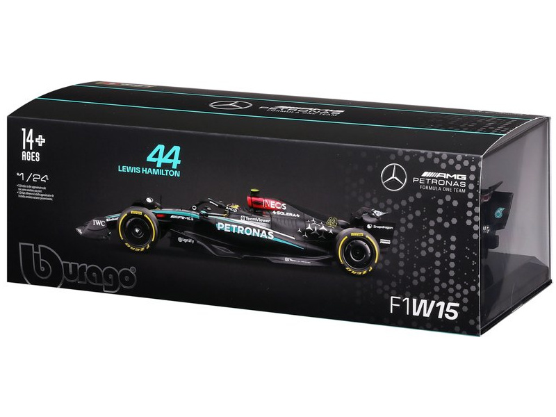 Bburago Mercedes-AMG Petronas W15 (2024) 1:24 #44 Hamilton (hardcase)