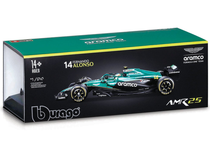 Bburago Aston Martin AMR25 (2025) 1:24 #14 Alonso (hardcase)