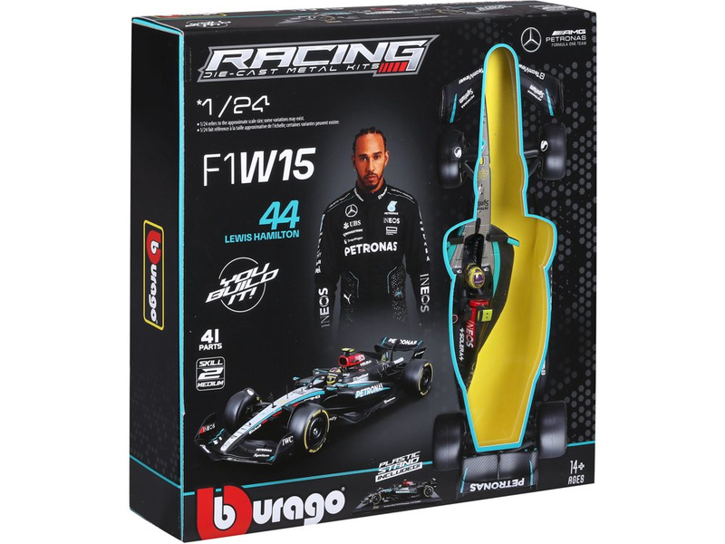 Bburago Mercedes-AMG Petronas W15 (2024) 1:24 Kit #44 Hamilton