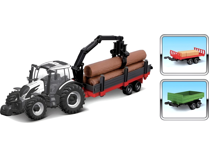 Bburago Valtra N174 s doplňky (dárkové balení)
