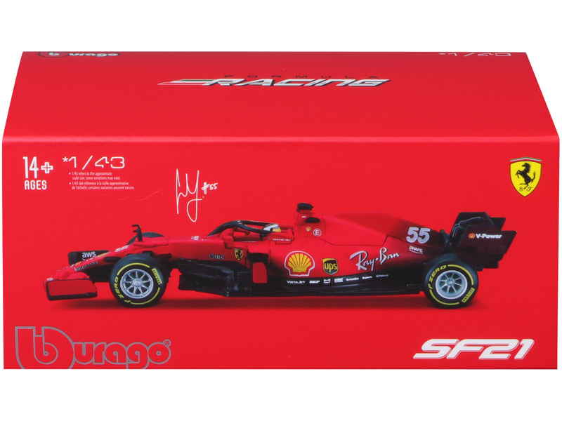 Bburago Signature Ferrari SF21 1:43 #55 Sainz