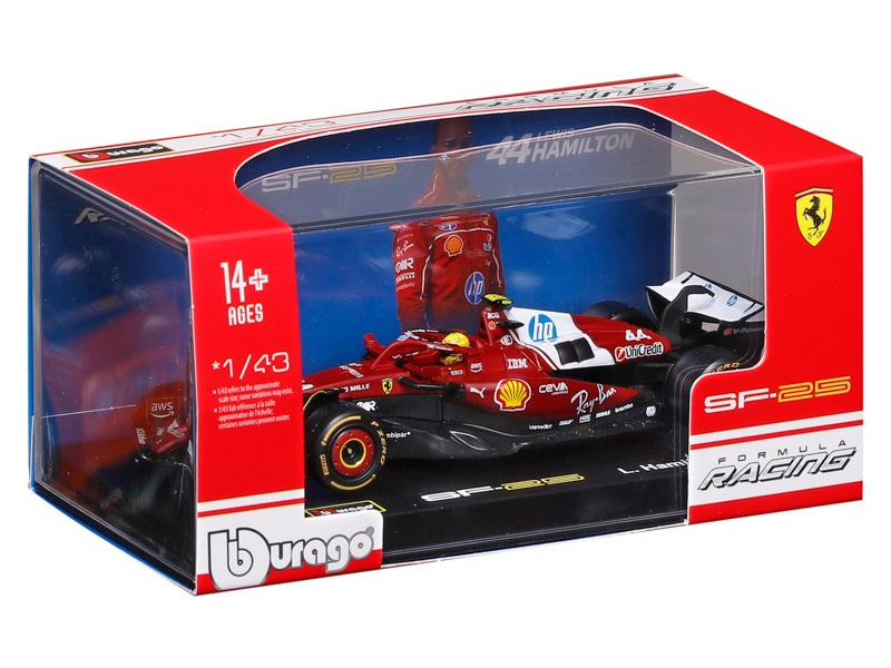 Bburago Ferrari SF-25 (2025) 1:43 #44 Hamilton (hardcase)