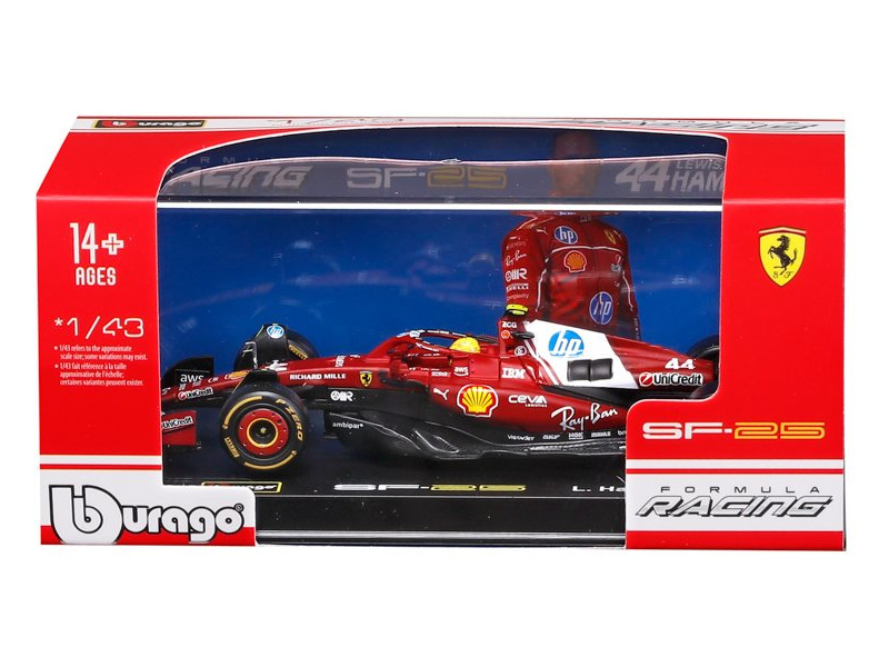 Bburago Ferrari SF-25 (2025) 1:43 #44 Hamilton (hardcase)