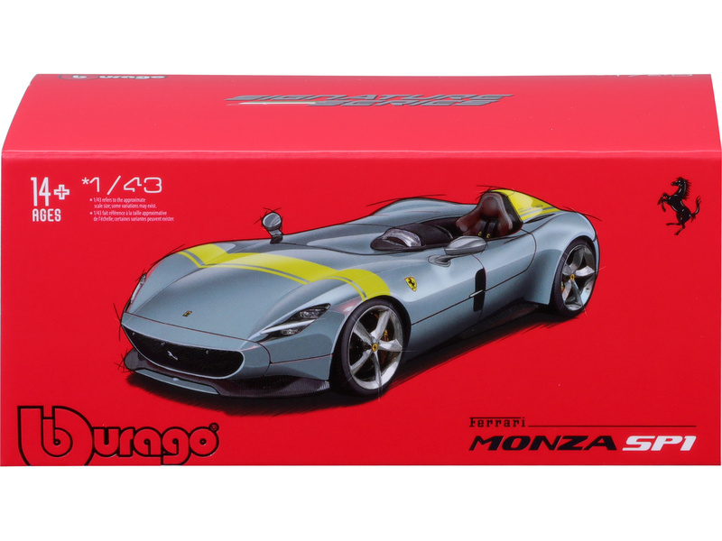 Bburago Signature Ferrari Monza SP1 1:43 stříbrná