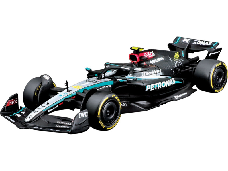 Bburago Mercedes-AMG F1 W15 (2024) 1:43 (dárkový set 2ks)