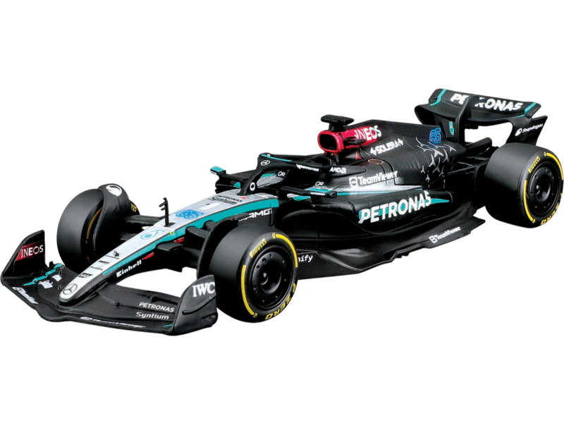 Bburago Mercedes-AMG F1 W15 (2024) 1:43 (dárkový set 2ks)
