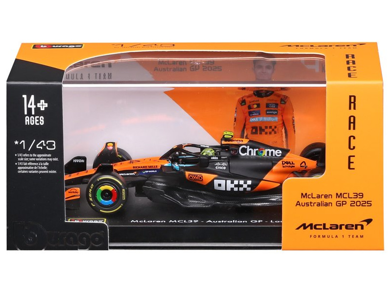 Bburago McLaren F1 MCL39 (2025) 1:43 #4 Norris (hardcase)