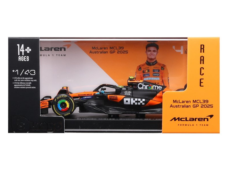 Bburago McLaren F1 MCL39 (2025) 1:43 #4 Norris (hardcase)
