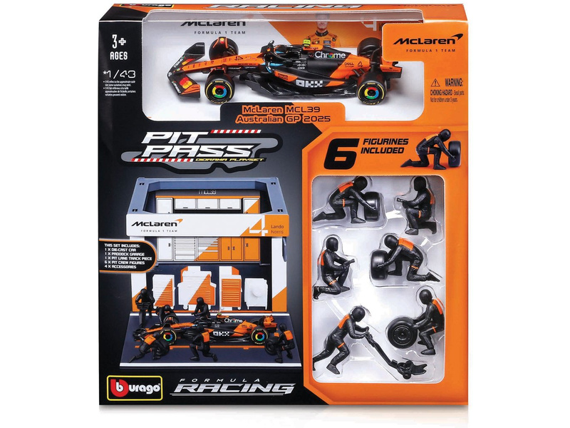 Bburago McLaren Team MCL39 (2025) 1:43 #4 Norris (Pit Pass Set)