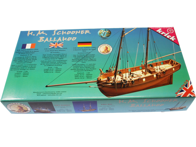 CALDERCRAFT H.M Ballahoo škuner 1803 1:64 kit