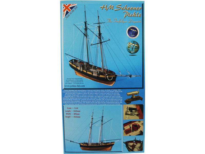 CALDERCRAFT H.M. Pickle škuner 1805 1:64 kit