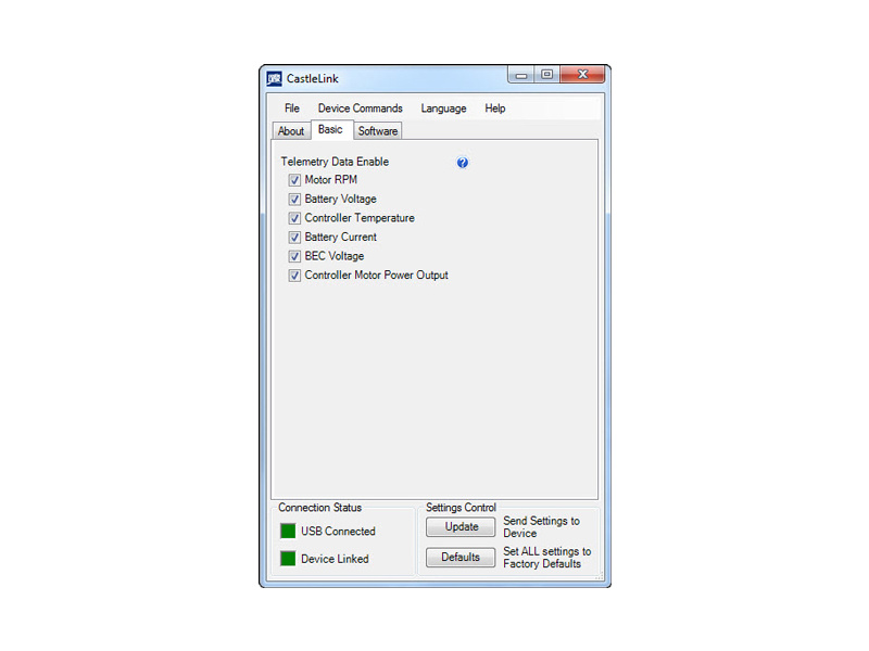 Castle telemetry link Spektrum XBUS