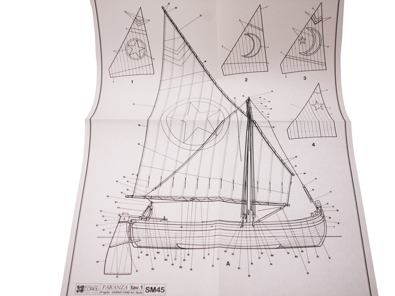 COREL Paranza rybářská loď 1:25 kit