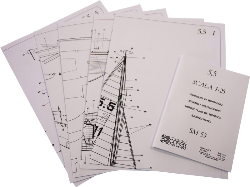 COREL S.I. 5.5m plachetnice 1:25 kit
