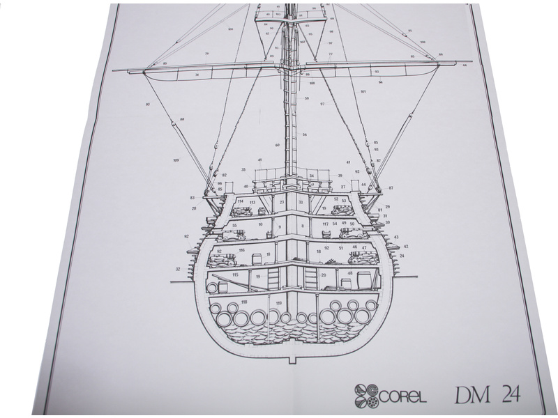 COREL H.M.S. Victory 1651 řez 1:98 kit
