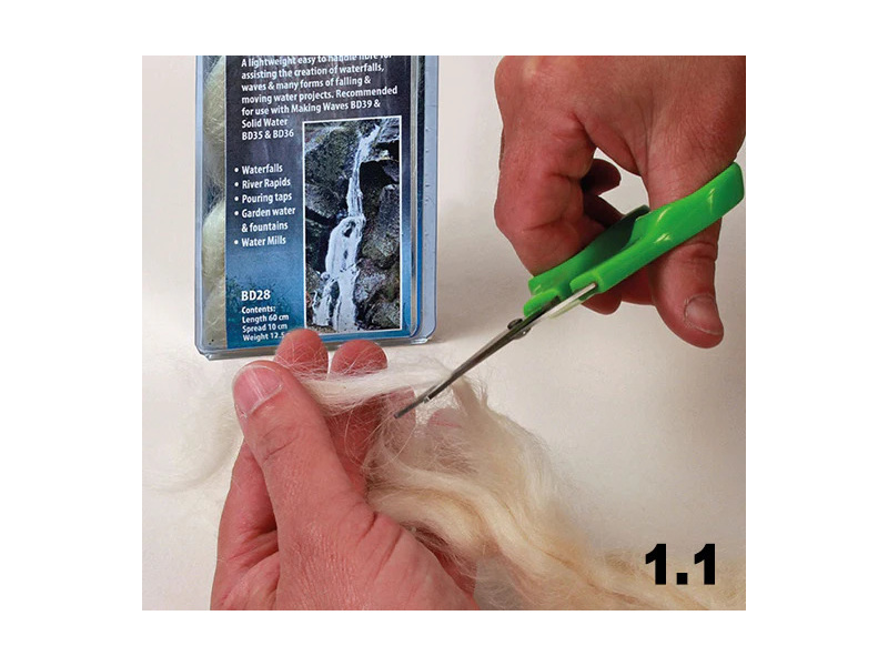 Scenické vlákna na vytvoření tekoucí vody