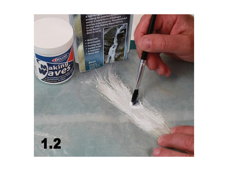 Scenické vlákna na vytvoření tekoucí vody