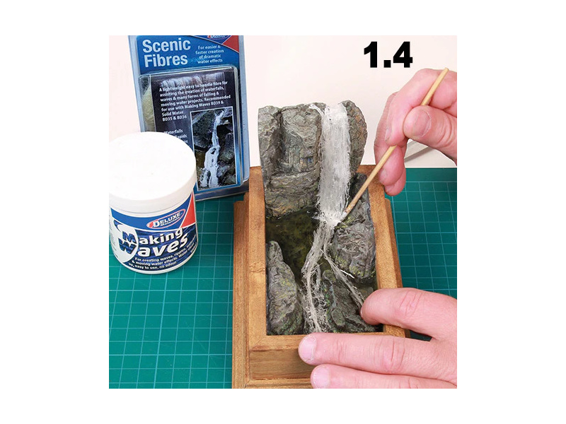 Scenické vlákna na vytvoření tekoucí vody