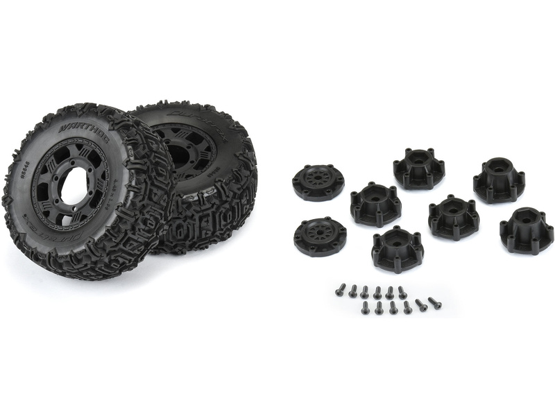 Duratrax kolo 2.2"/3.0" Warthog H12/14mm černé (2)