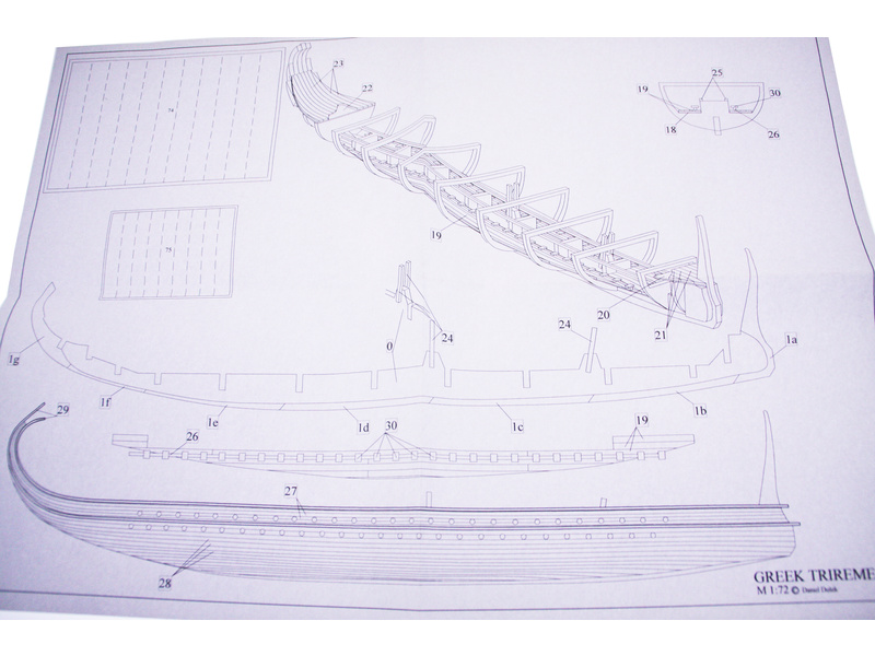 Dušek Řecká triréma 480 př.n.l 1:72 kit