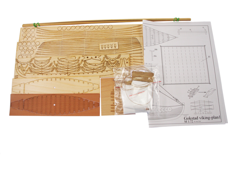 Dušek Vikingská loď Gokstad 1:72 kit