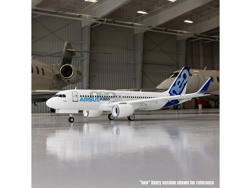E-flite Airbus A320neo 1.5m EDF AS3X+ SAFE Select BNF Basic bílý